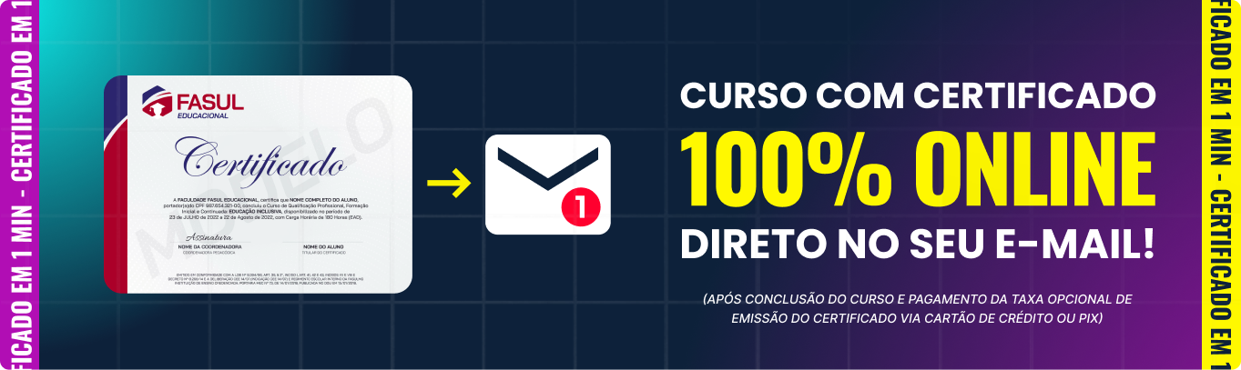 Certificado em 1 Minuto Direto no seu E-mail